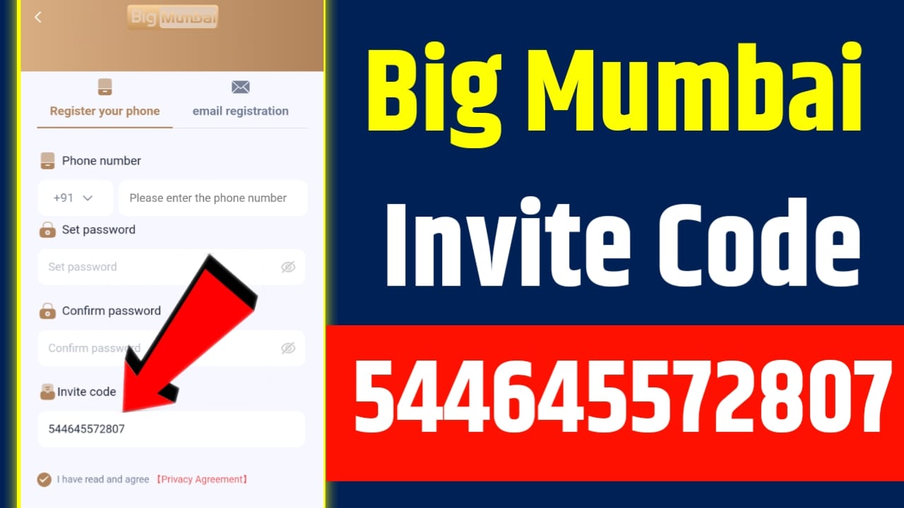 Big Mumbai Invite Code : 544645572807 Use This Code Get Free ₹800 Sign Up Bonus’ Post